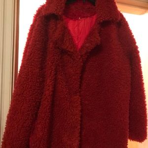 Fluffy Red Jacket